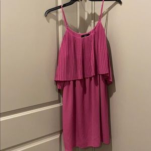 FINAL SALE: Pink Dress with Pleated Top | Size: L